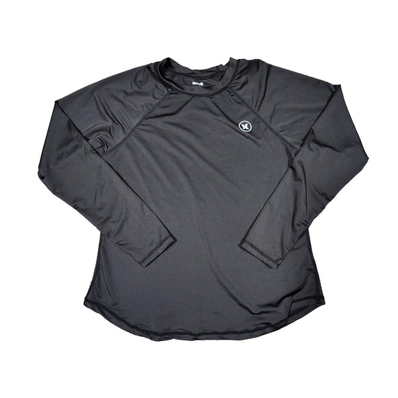 Hurley Other - Hurley Boys Black Long Sleeve Rash Guard Swim Shirt Size Medium M